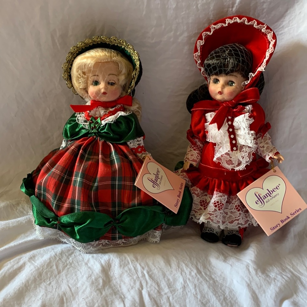 Annual Christmas dolls 1995 and 1996